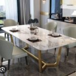 Sienna Rectangular Angular Base Dining Table with 4 Chairs
