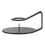 Minimalist Black Metal Loop Candle Holder