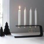 Modern C-Shape 4-Light Taper Candle Holder
