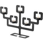 Modern Geometric Branching 5-Light Candelabra