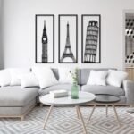 World Landmarks 3-Panel Metal Wall Art Set
