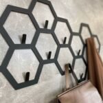 Honeycomb Hexagon Metal Wall Coat Hanger