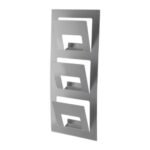 Minimalist 3-Pocket Metal Wall Mail Organizer