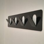 Modern Wave Silhouette Metal Coat Rack