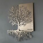 Industrial Stainless Steel Tree of Life Wall Art