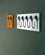 Modern Wave Silhouette Metal Coat Rack - Image 2