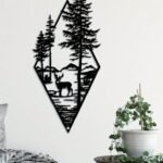 Diamond Forest Deer Metal Wall Art
